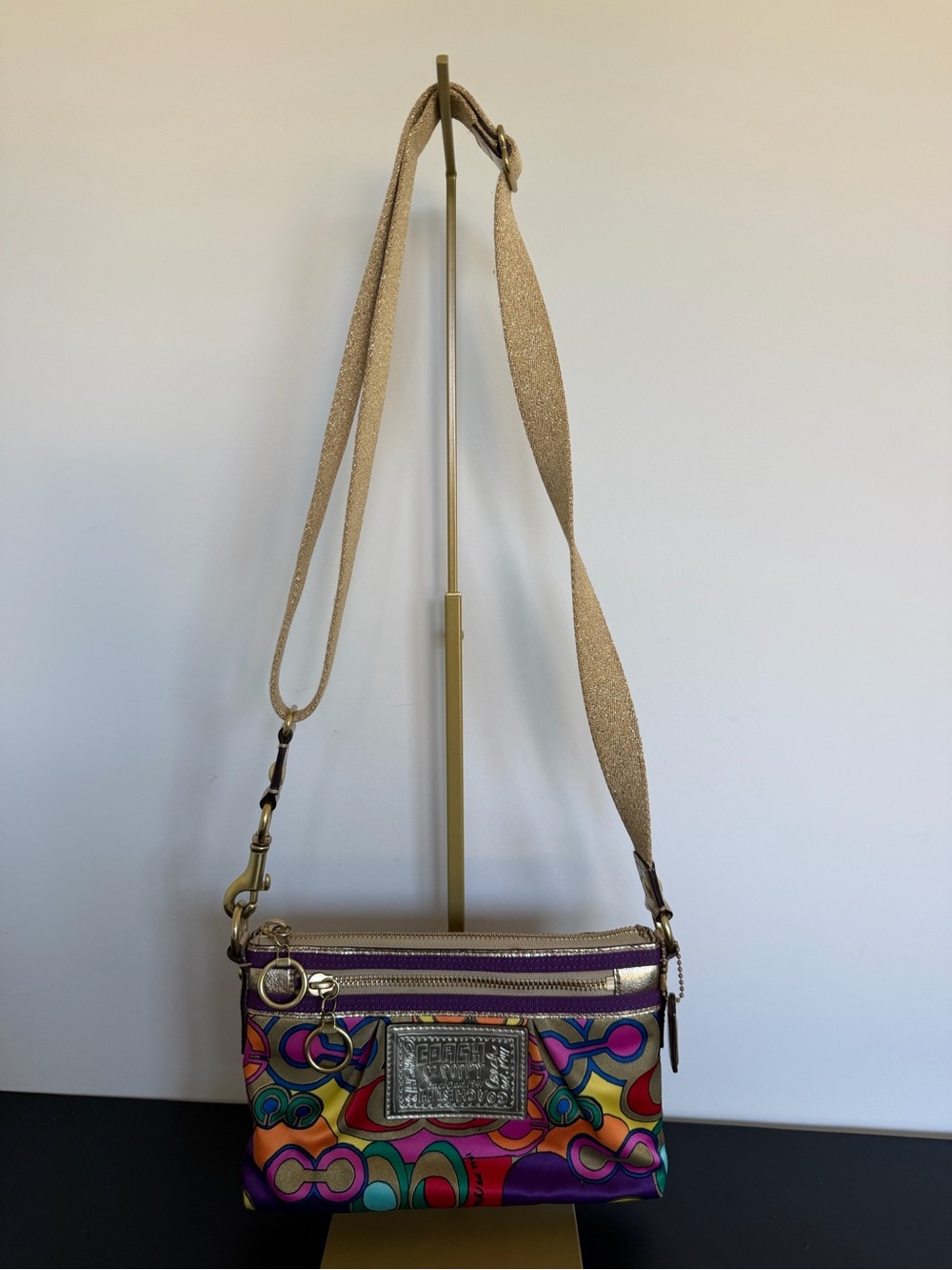 Coach Poppy Multicolor Graffiti Pop C Shoulder Crossbody Bag Y2K - Picture 4 of 14
